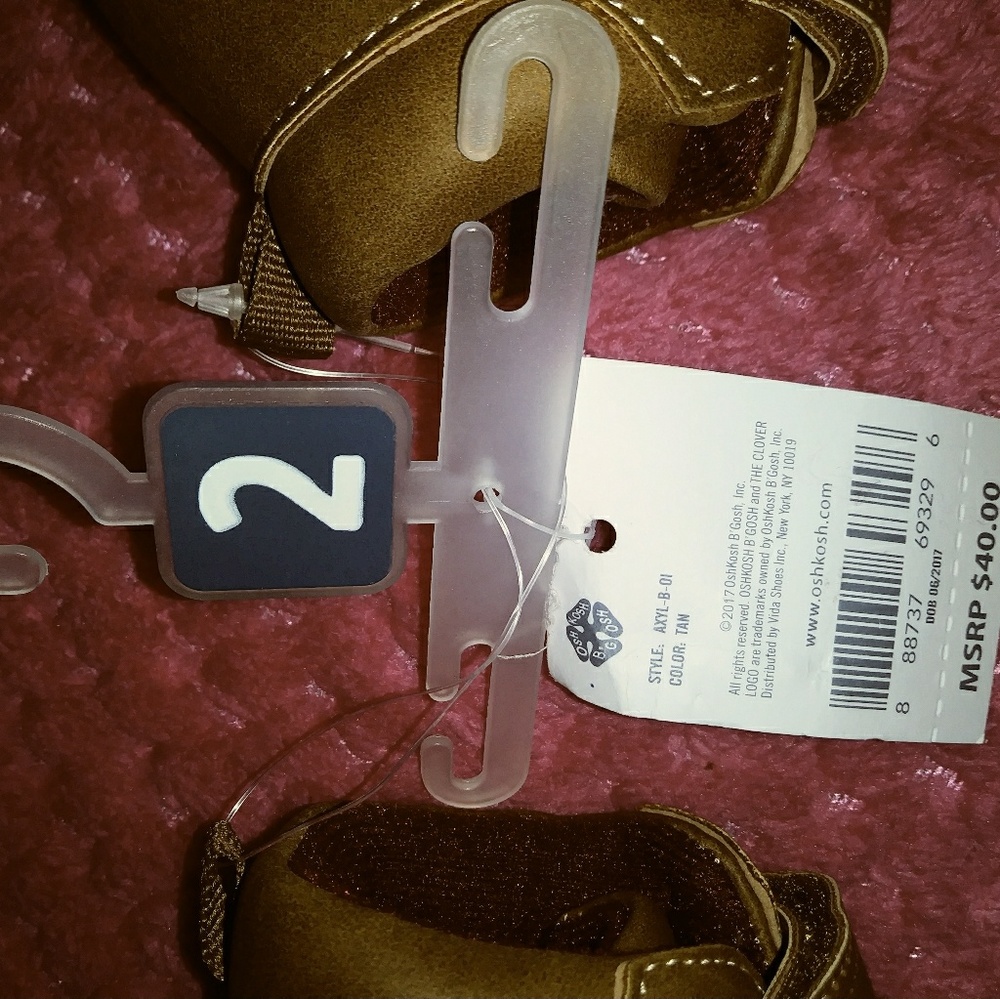 💥4/$20  Osh Kosh Boots, Baby Size 2, BNWT, - Picture 6 of 7